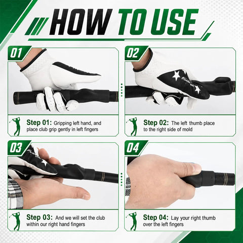 How to use Golf Grip Trainer For Fixing Slices And Building Muscle Memory, Portable Swing Training Aid instructions