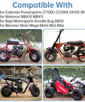 Four compatible mini bikes and go-kart for '60T Rear Sprocket For 35 Chain With 37mm Bore Fits Coleman Baja Trail Master Mini Bike'