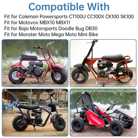 Four compatible mini bikes and go-kart for '60T Rear Sprocket For 35 Chain With 37mm Bore Fits Coleman Baja Trail Master Mini Bike'