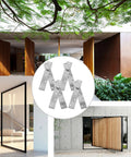 Image of Stainless Steel Pivot Door Hinges Set, Concealed Mounting For Hidden Doors And Folding Screens against modern interiors.