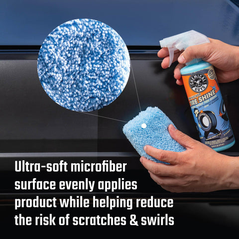 Pro Grade Microfiber Applicator Pads 2 Pack With Ultra Soft Foam Core for easy wax sealant dressing application on car surface