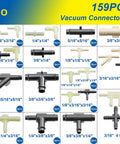 automotive vacuum connector kit with various sizes and pieces by OAUTOO, ideal for quick auto repairs and replacements on cars and trucks