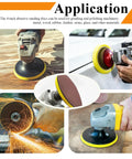 Applications of 102 Pcs 40 To 800 Grit Angle Grinder Sanding Discs demonstrating wood and metal polishing.