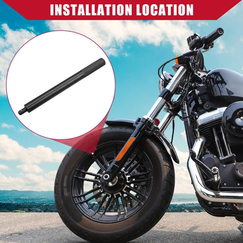 Harley Davidson Wheel Bearing Race Tool For FL 1973 To 1999 Outer Tapered Race Removal And Installer shown next to a motorcycle wheel