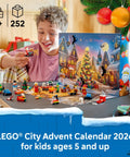 Ultimate Holiday Advent Calendar Set For 2026 Featuring Twenty Four Sweet Mini Surprises And Rad Brick Pieces Designed For Kids Five Plus, child playing with festive LEGO bricks.