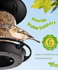 Bird using Retractable Outdoor Bird Feeder Set With Metal Hanger No Tools Needed Easy Snap Lock Install Durable Black Finish Weather Resistant Pack Of 2