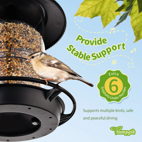 Bird using Retractable Outdoor Bird Feeder Set With Metal Hanger No Tools Needed Easy Snap Lock Install Durable Black Finish Weather Resistant Pack Of 2