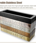 Heavy Duty Stainless Steel Door Pull Handles Set For Wood And Metal Doors With Double Sided Carved Pattern Anti Rust Finish Durable Entrance Handle For Indoor And Outdoor Use Commercial Grade Hardware, black carved finish