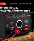 PS9KX Universal Compact Bench Power Supply 5 Amp Linear Regulated Benchtop Converter front panel with controls and outputs