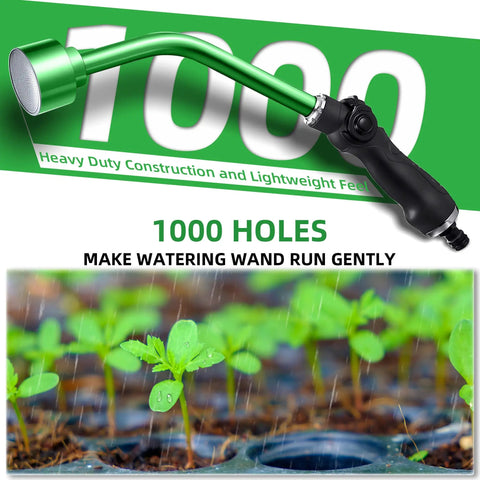16 Inch Watering Wand With 1000 Holes And Thumb On Off Control Detachable Seedling Head Heavy Duty Garden Sprayer Wand