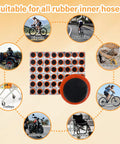 96 Pcs Bike Tire Patches Not Self Adhesive Rubber Patch For All Inner Tubes Outdoor Cycling Road Emergency Repair Kit image