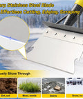 Sharp stainless steel blade of Heavy Duty Flat Shovel Ice Scraper For Winter Cleanup Snow Shovel For Driveways And Sidewalks