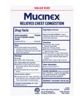 Heavy Lift 12 Hour Guaifenesin Extended Release Expectorant drug facts for chest congestion relief, 600mg per tablet.