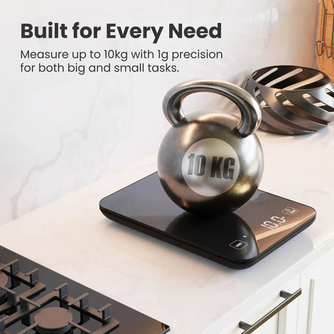 Smart Food Scale With Nutritional Calculator Waterproof LED Display Digital Kitchen Scale for Weight Loss Cooking 10kg weight