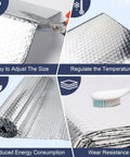 Heavy Duty Double Reflective Bubble Foil Insulation Roll, 23.6 In By 10 Ft Aluminum Thermal Radiant Barrier Wrap for easy size adjustment.