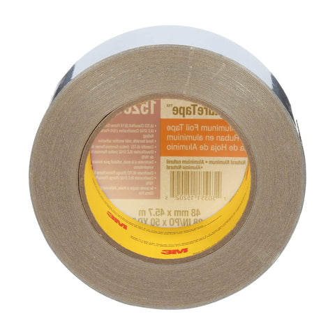 Venture Tape Aluminum Foil Tape 1520CW Silver 48 Mm By 45.7 M 3.2 Mil roll front view for duct sealing insulation