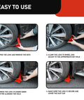 Installation process of Two Pack Heavy Duty Wheel Clamp Lock For Trailers SUVs Boats ATVs Motorcycles And Golf Carts Universal Security Tire Lock With Six Alike Keys Adjustable Anti Theft Design Red And Black Lock Up Your Wheels.