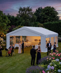 Heavy Duty 20x20 Outdoor Party Tent Gazebo White Event Shelter Wedding Canopy With Removable Sidewalls And Windows Storage Bags