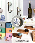 Grey Ceramic Cabinet Knob Set 20 Pack 3 Inch Diameter Decorative Dresser Knobs With 2.25 Inch Projection And 1.25 Inch Bolt Sleek Modern Finish Drawer Pulls And Cabinet Handles For Kitchen And Bath shown in multiple decor settings.