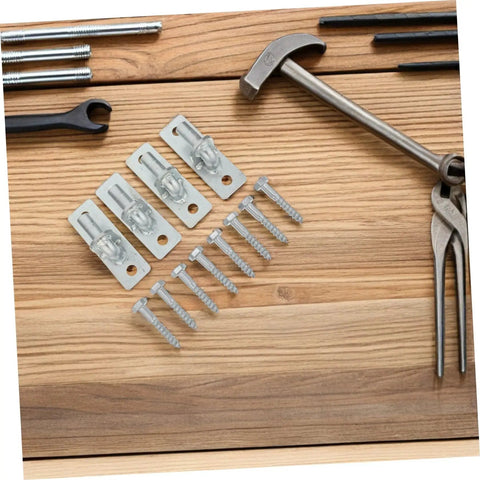 Beefed-Up Four Pack Heavy Duty Wall Mount Gate Hinges For Wood Doors And Fence Posts, Easy Install With Screws, Built To Handle Heavy Loads, Rugged Gate Hardware For Outdoor Fences And Entry Gates, silver steel hinges with screws