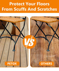 Rugged Wrought Iron Patio Furniture Foot Caps Scratch Resistant Scuff Guards For Metal Chairs comparison on wood floors.