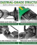 Top Rated Yixbizhu 900W Electric Rebar Bender For Steel Rods 6 To 16mm showing forged alloy steel hook and oil-free hydraulic piston.