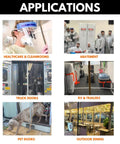 Applications of Magnetic Dust Barrier Entry Strip Kit For Plastic Sheeting Hands Free Self Closing Zipper Alternative displayed in various settings