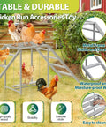 Chicken Coop Perch With Swing And Ladder Set For Backyard Farms Wooden Roosting Bar For 6 To 8 Chickens in garden setup