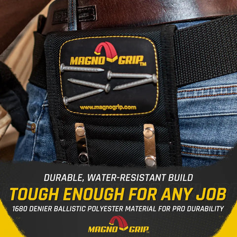 Go-To Hammer Holster With Magnetic Storage For On Belt Quick Access in 1680D ballistic polyester with steel loop.