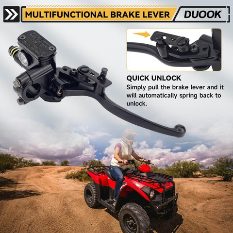 Universal Right Hydraulic Brake Lever Master Cylinder for 50cc-250cc scooters, ATVs, dirt bikes, quads on 7/8 inch handlebar
