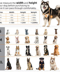 Image showing sizing chart for Tough Grade Aluminum Wall Mount Dog Door For Extra Large Dogs And Working Breeds Up To Two Hundred Twenty Pounds.