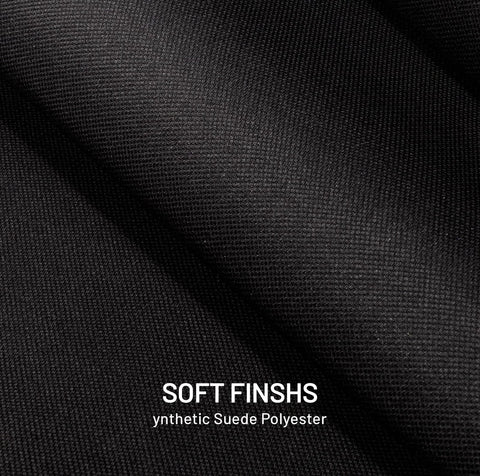 Headliner fabric close-up in black synthetic suede polyester with soft finish