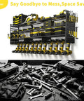 Beefy 52 Inch Heavy Duty Power Tool Organizer Rack 4 Tier Wall Mount Garage Storage Shelf Adjustable Pegboard Tool Storage