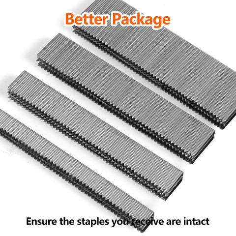 1000 Count 1 Inch Narrow Crown Staples 18 Gauge for Pneumatic and Electric Staple Guns in packaging