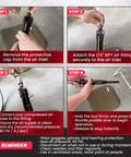 Step-by-step guide for using Compact Air Needle Scaler For Rust Removal With 12 Hardened Needles And 4000 BPM Power