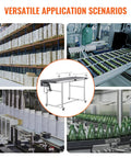 Beefy Motorized Belt Conveyor Table 59 By 19.7 Inches With Stainless Steel Frame PVC Belt Anti Static Adjustable Speed Inkjet Coding Ready Dual Guardrails Heavy Duty Industrial Conveyor for Efficient Production in various industrial settings