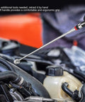 Cool Retractable Magnetic Pickup Pen Kit With Rubber Grip Steel Magnets Perfect For Garage Work, Car Repairs And Reaching Deep Spots Hassle Free Heavy Duty Weatherproof Design For Any Job. Retractable magnetic pickup pen in car engine bay, rubber grip and steel tip