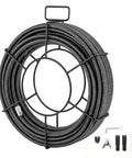 Heavy Duty 100 Foot Drain Snake Cable Knocks Out Tough Kitchen And Bathroom Clogs with flexible solid core manganese steel.