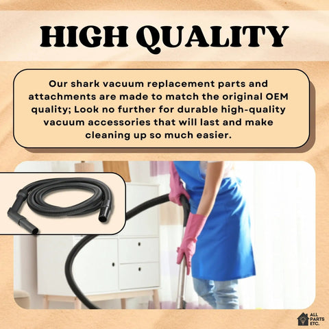 Replacement Vacuum Hose Extension For Upright And Stick Vacuums With A Long 10 Foot Reach And One And One Eighth Inch Adapter
