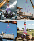 Four Leg Lifting Slings With Hooks 6600 Lb Capacity Heavy Duty Polyester Bridle Sling Five Foot Rigging Strap lifting machinery