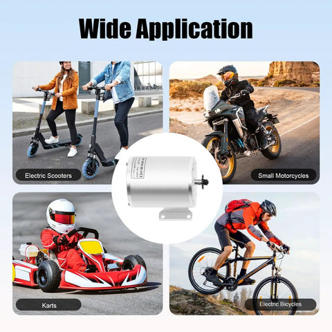 Wide application of 48V 2000W Electric Brushless Motorcycle Motor Kit With 4300 RPM 3 Speed LCD Throttle on different vehicles.