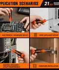 Premium 21-Piece Magnetic Screwdriver Kit With CRV Steel Bits For Torx Phillips Slotted Fastening, used for repairs