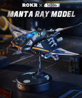Manta Ray 3D Metal Puzzle Kit For Adults, Dope Mechanical Model With Planetary Gear System on display stand