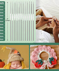 Beginner Crochet Kit With Yarn And Tools Learn To Crochet Set includes ergonomic hooks and crochet examples with green bag.