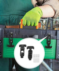 Close-up of Heavy Duty Rubber T Handle Draw Latch 2 Pack on toolbox with mounting kit for off-road adventures