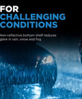 Car headlights in rain illustrating Standard H5006 Multi-Purpose Light Bulb For Classic Cars And Motorcycles feature