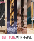 Drill bits and screws ideal for use with Pink Cordless Drill Set 18V With 18Nm Torque And 550 RPM for diverse materials