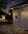 Hanging Solar Lanterns Outdoor Decor For Patio Pathway Yard And Garden, Waterproof Plastic Moroccan Style Lights, Bronze Finish casting patterns