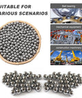 10 Piece Half Inch Steel Bearing Balls Kit For Precision Bearings 12.7mm Chrome Steel Balls Hardened Chrome Alloy Wear Resistant Set For Machinery RC Cars DIY Projects Great For Small Bearings And Precision Work. 12.7mm chrome steel balls shown in tray and use examples