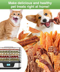 Five Tray Food Dehydrator With Seamless Seventy Two Hour Countdown And Smooth Temperature Controls For No Sweat Drying Of Fresh Herbs Garden Fruit And Quality Homemade Jerky All Day Long with pet treats and animals